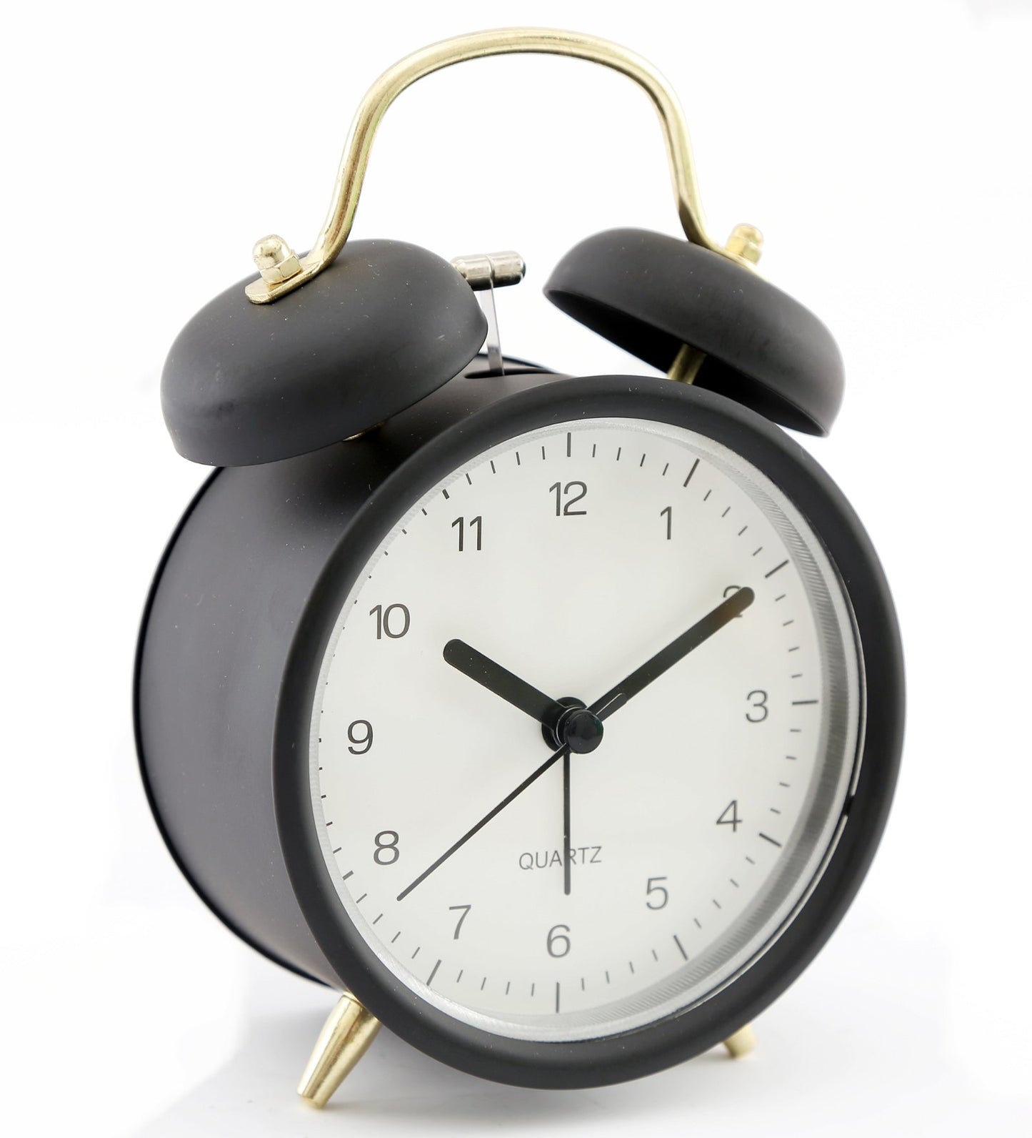 Black & Gold Metal Alarm Clock