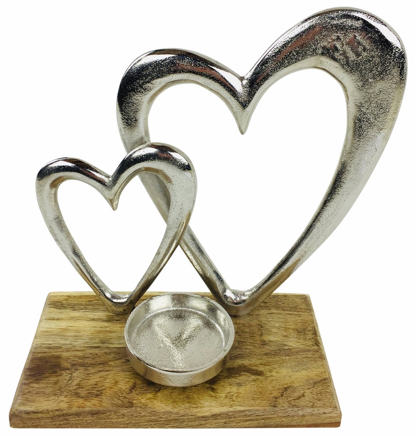 Double Heart Tealight Holder