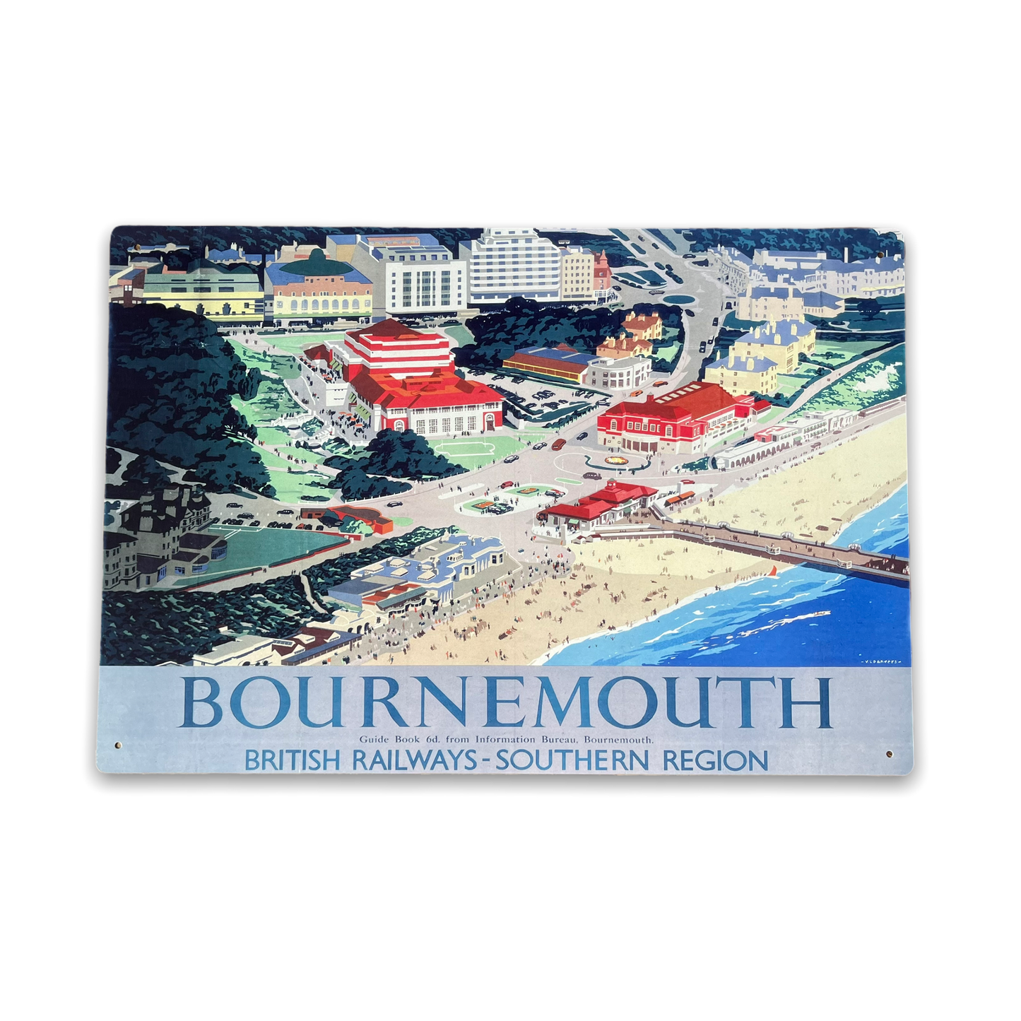 Vintage Metal Sign - British Railways Retro Advertising, Bournemouth