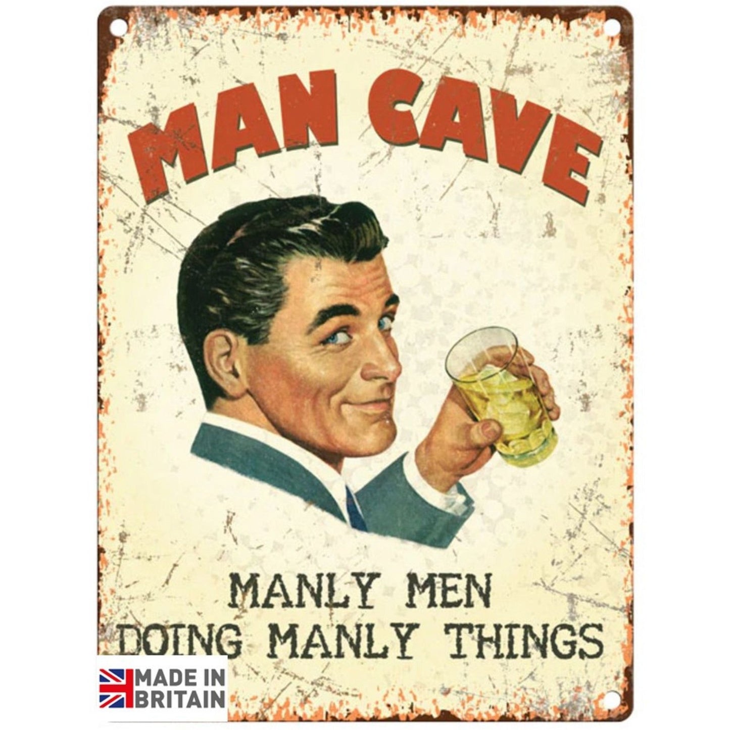 Large Metal Sign 60 x 49.5cm Funny Man Cave