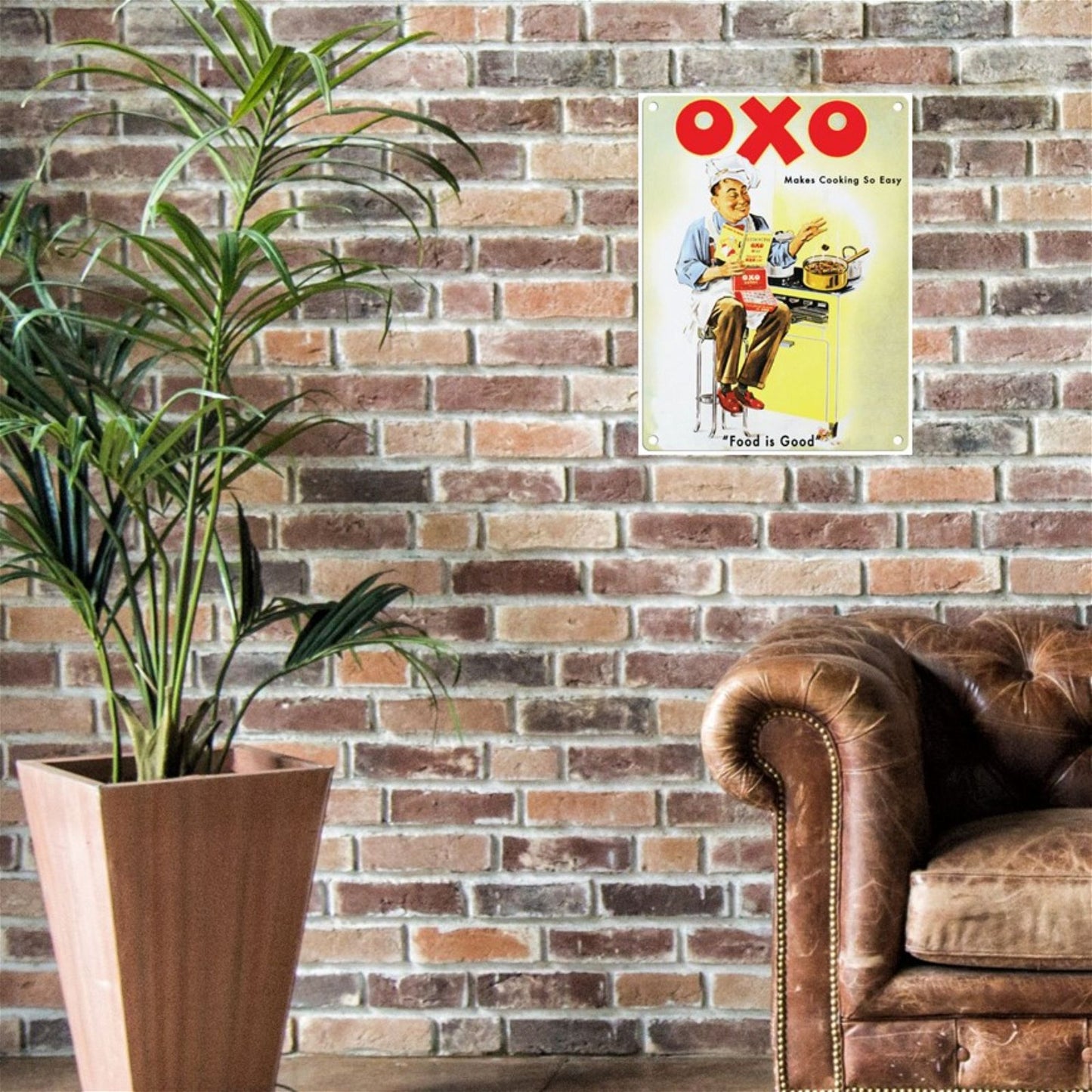 Large Metal Sign 60 x 49.5cm Vintage Retro Oxo