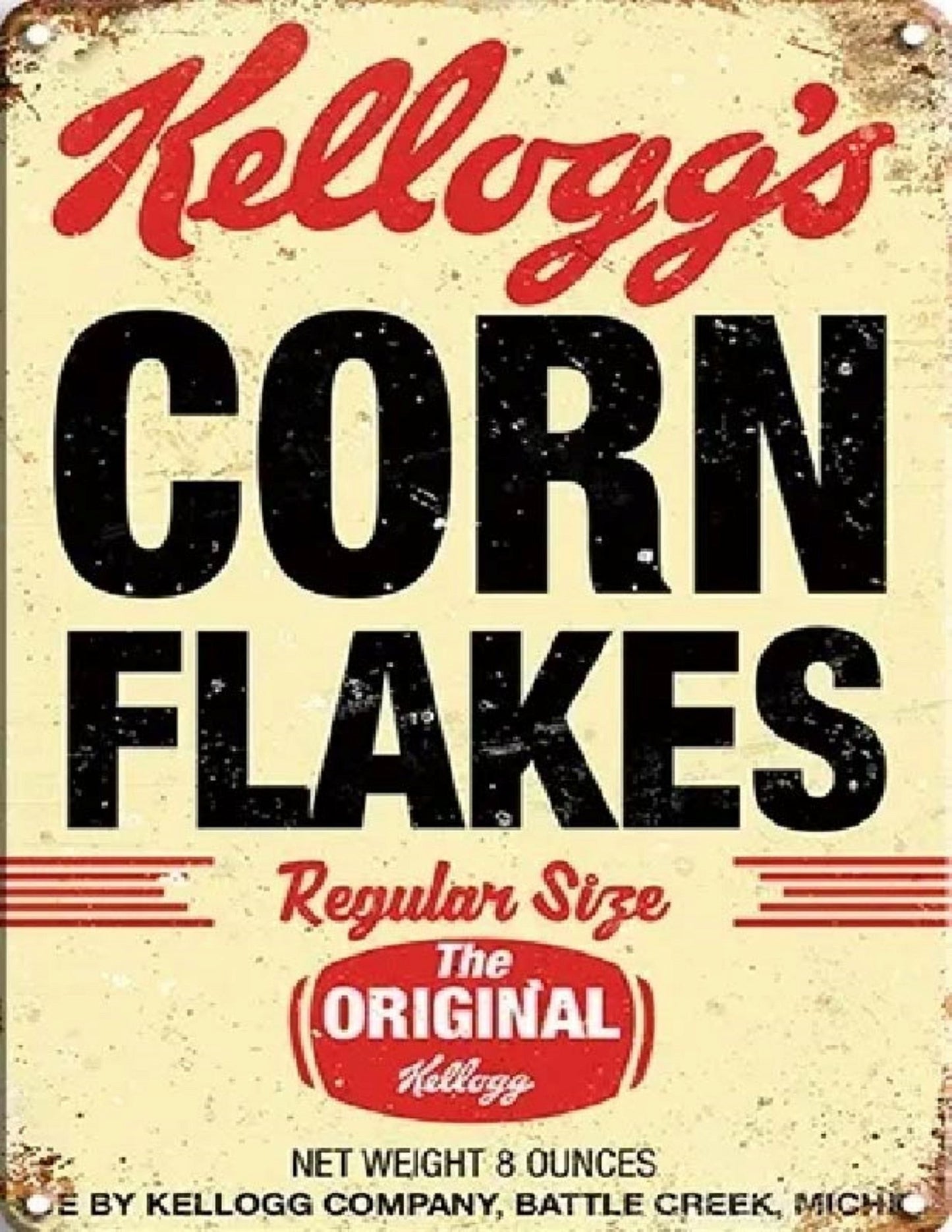 Small Metal Sign 45 x 37.5cm Kellogs Corn Flakes