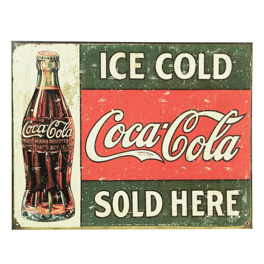 Large Metal Sign 60 x 49.5cm Ice Cold Coca Cola