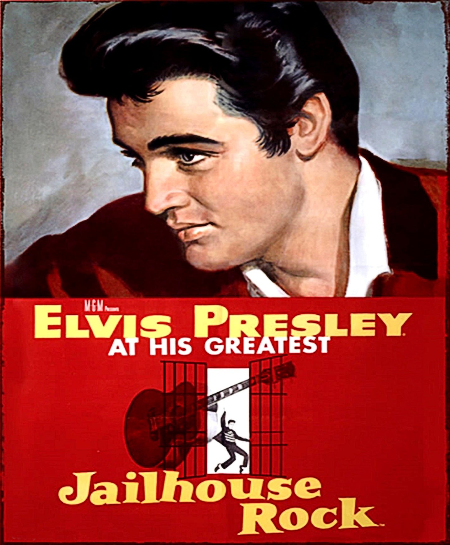 Large Metal Sign 60 x 49.5cm Elvis Presley Jailhouse Rock