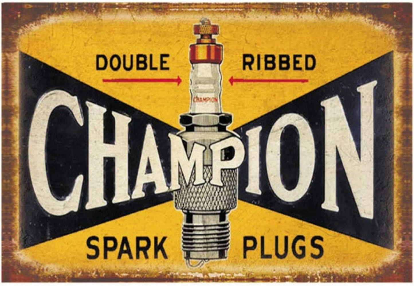 Large Metal Sign 60 x 49.5cm Champion Spark Plug