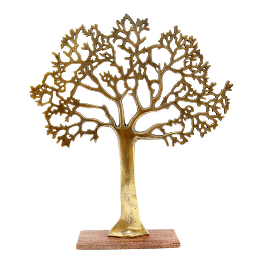 Antique Gold “Tree of Life“ On Wooden Base, 62cm