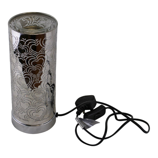 Heart Design Colour Changing LED Lamp & Aroma Diffuser in Silver