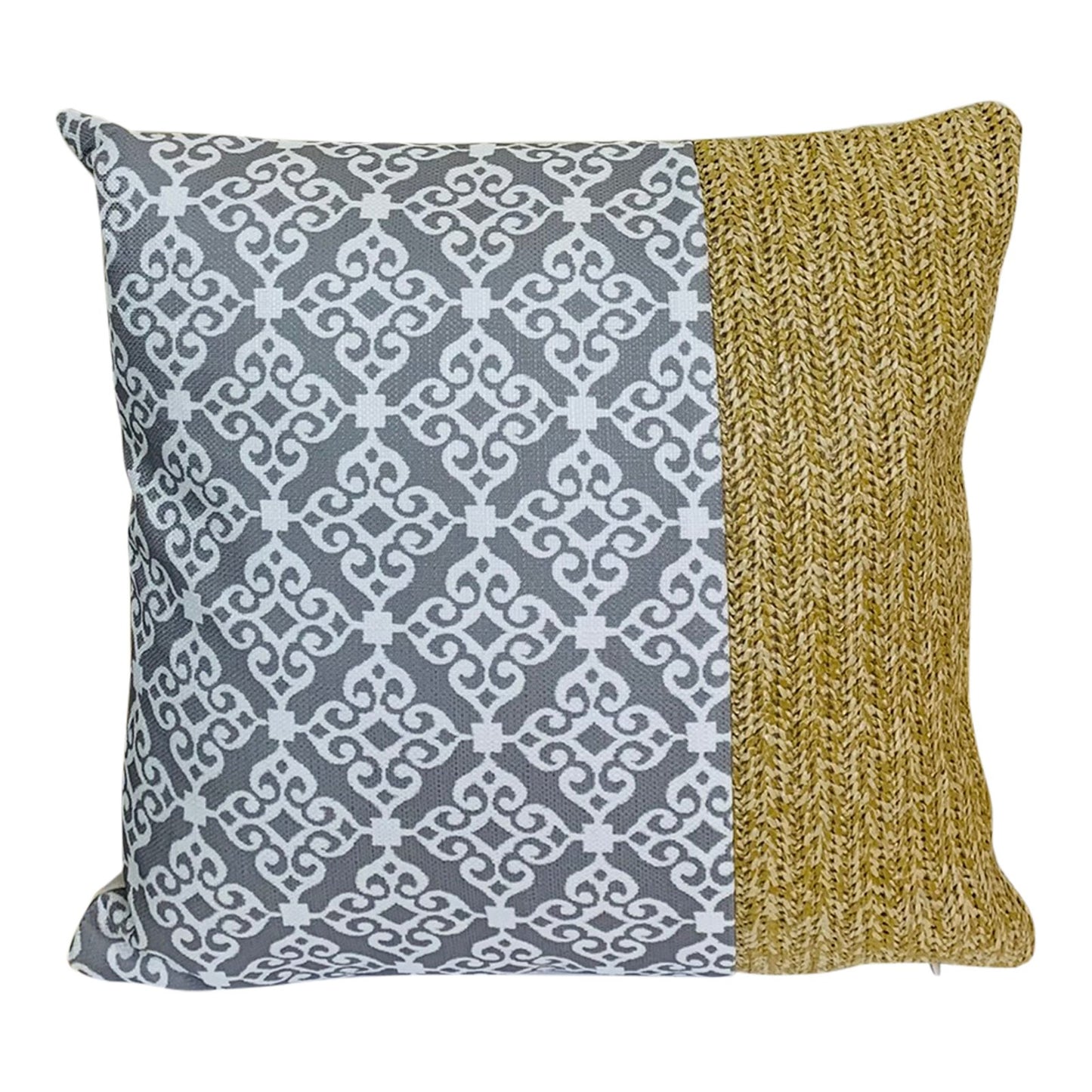 Serenity Print Square Cushion Grey